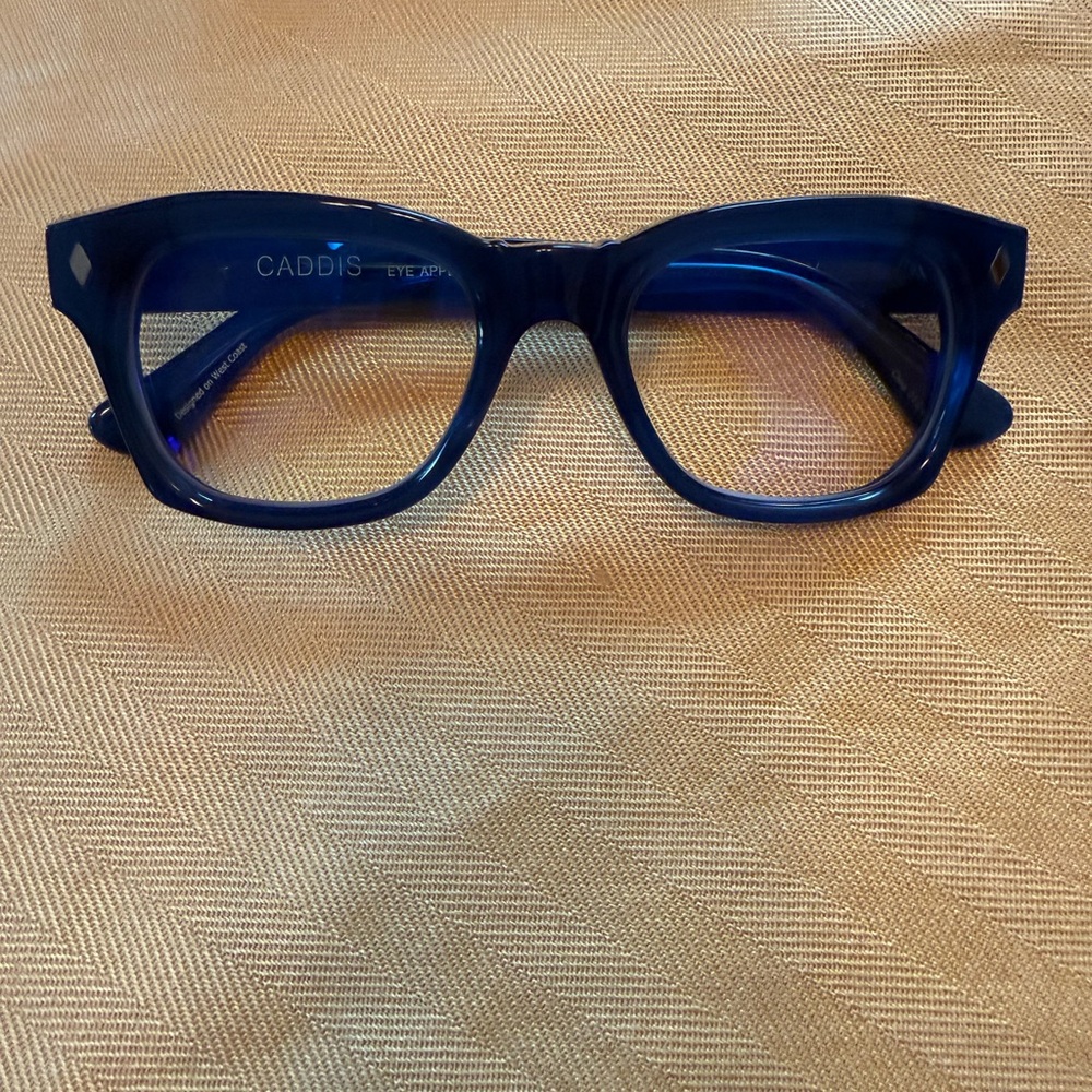 Chunky Blue Wayfarer Glasses